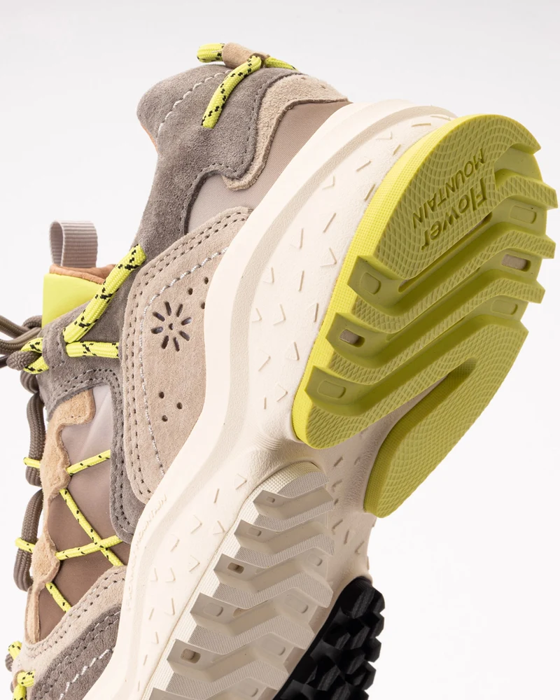 Flower Mountain Yamabushi Uni Suede / Nylon Ripstop Taupe / Lime