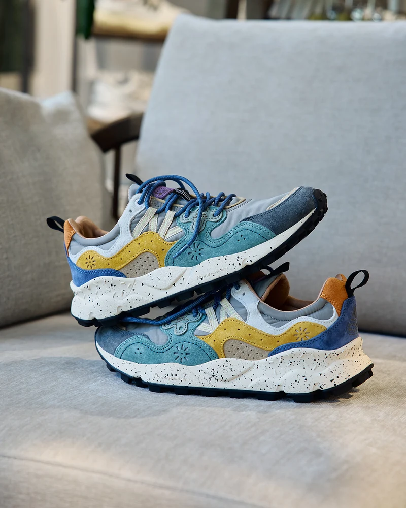 Flower Mountain Yamano 3 Uni Suede Nylon Grey / Petrol / Zucca