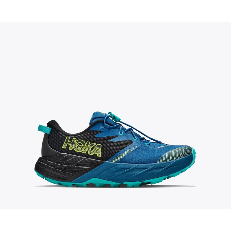 Hoka Speedgoat 7 Big Kids black night glow blue