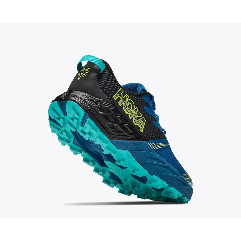 Hoka Speedgoat 7 Big Kids black night glow blue