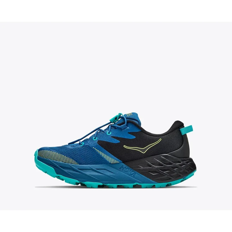Hoka Speedgoat 7 Big Kids black night glow blue