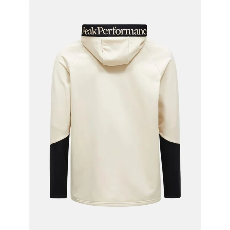 Peak Performance M Rider Essentials Zip Hood sand fog black Herren Fleecejacke