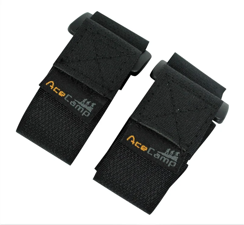 AceCamp Klettgurt 2er-Set 2,5 x 30 cm – Schwarz