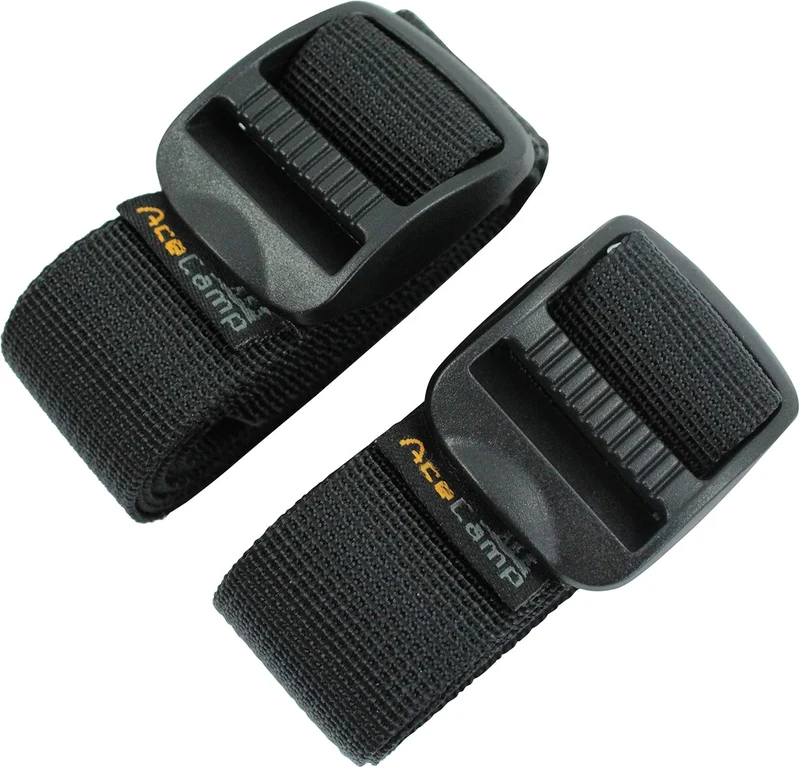 AceCamp 3X Koffergurt Set – 2,5 x 120 cm, Schwarz