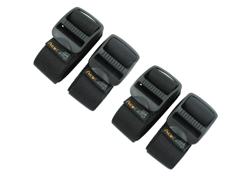 AceCamp Packriemen 4er-Set – 2,5 x 65 cm, schwarz