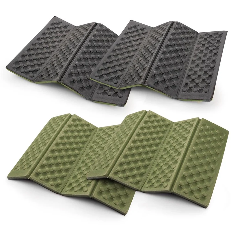 2er Set faltbares Thermo-Sitzkissen 40x30 cm – Grün