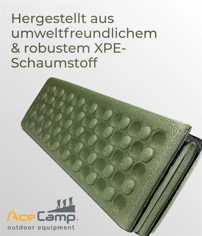 2er Set faltbares Thermo-Sitzkissen 40x30 cm – Grün