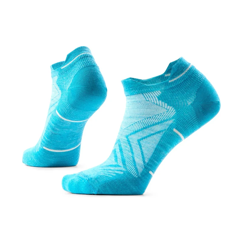 Smartwool Run Zero Cushion Low Ankle W Turquoise, leichte Damen-Laufsocken für Running und Training