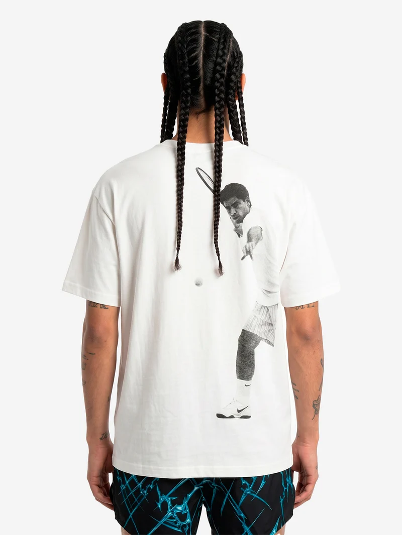 T-shirt bianca con grafica 'Pete Sampras'