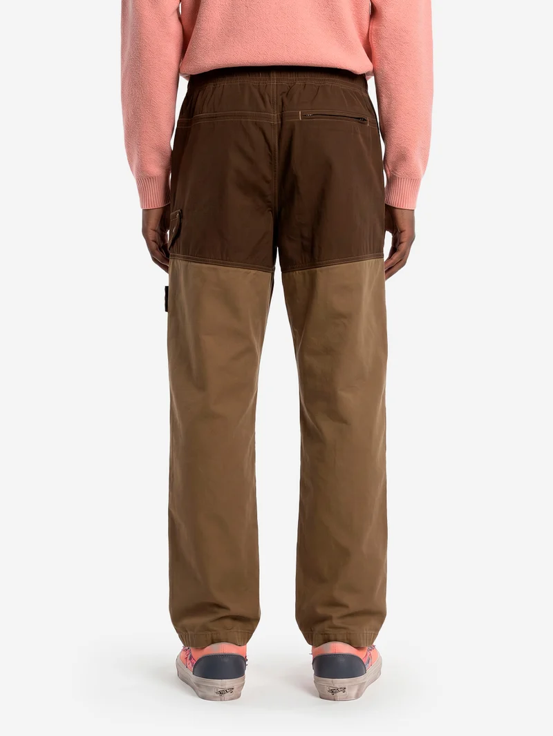 Pantalone in cotone Panama con inserti in nylon