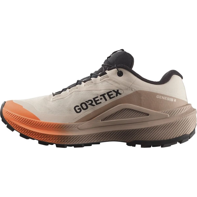 Salomon Genesis 2 GTX Damen Wanderschuh rainy-day-desert-tan-nectarine