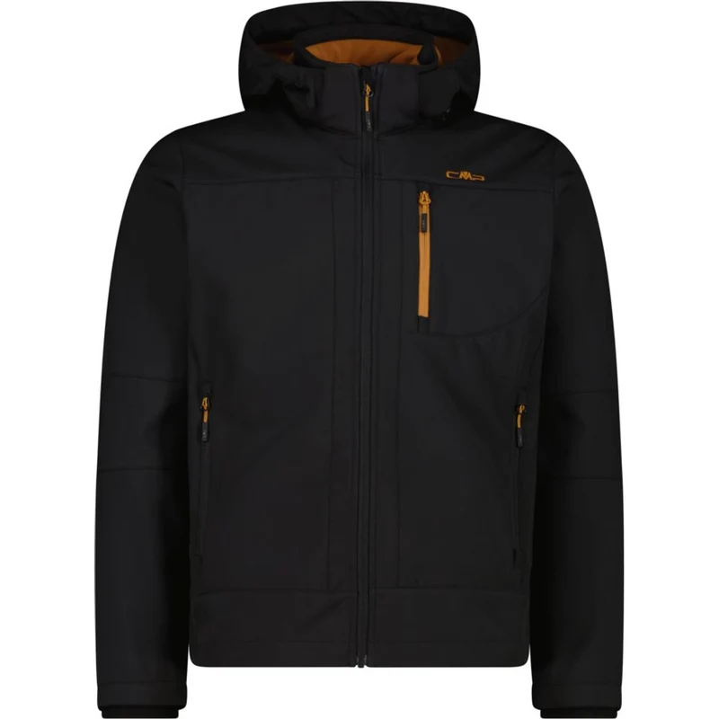 CMP Jacket Zip Hood Herren Softshelljacke nero-caramel