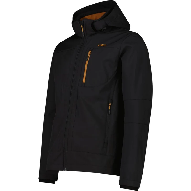 CMP Jacket Zip Hood Herren Softshelljacke nero-caramel