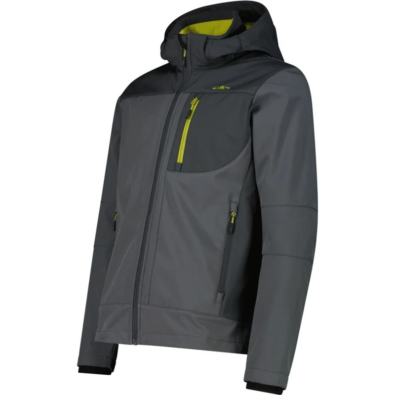 CMP Jacket Zip Hood Herren Softshelljacke jungle-black-pine