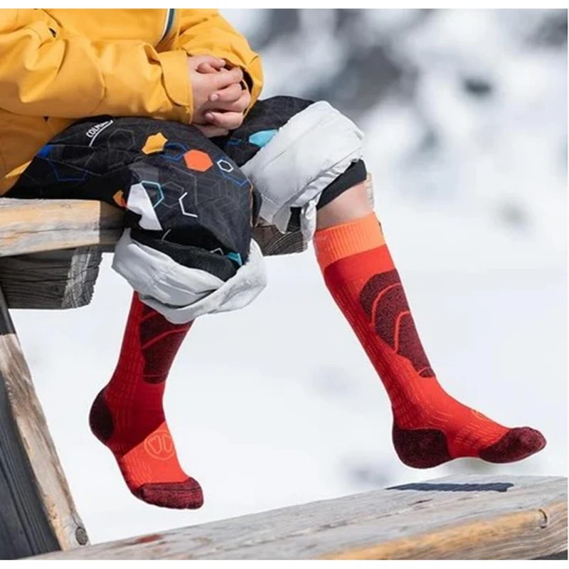 Sidas Ski Merino Junior rot/gold