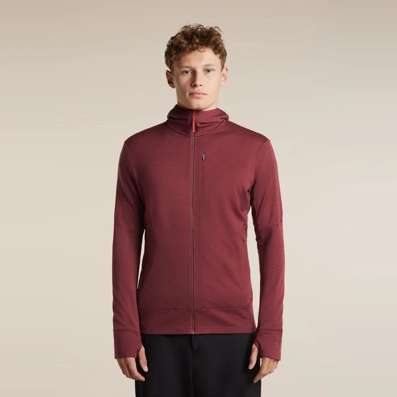 Icebreaker 260 Quantum IV LS Zip Hoodie Port/Agate