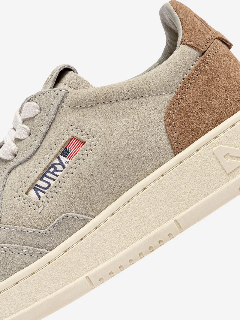 M Medalist Low Tricolor con suede marrone cigar