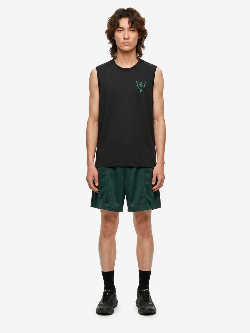 Shorts String CS in mesh verde scuro