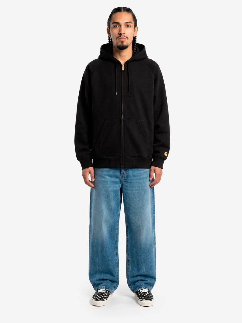 Hooded Chase Jacket nera con zip