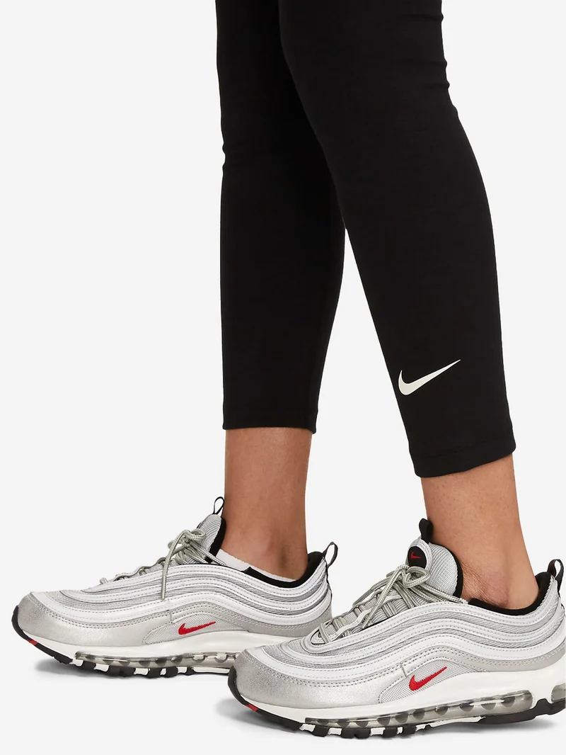 W Leggings neri a 7/8 a vita alta neri