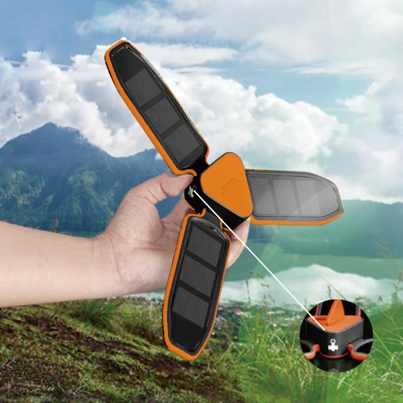 SURYA Solarlampe faltbar mit USB & Haken – AceCamp