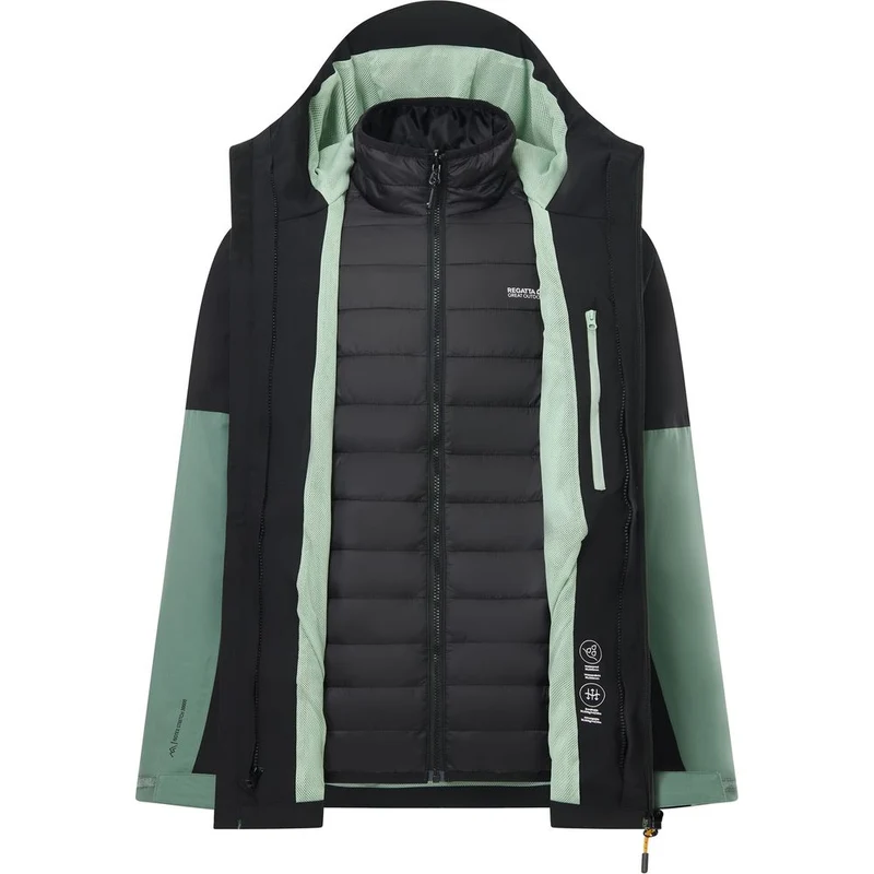 Regatta Wentwood 3in1 Herren 3-in-1-Jacke dark forest green-black