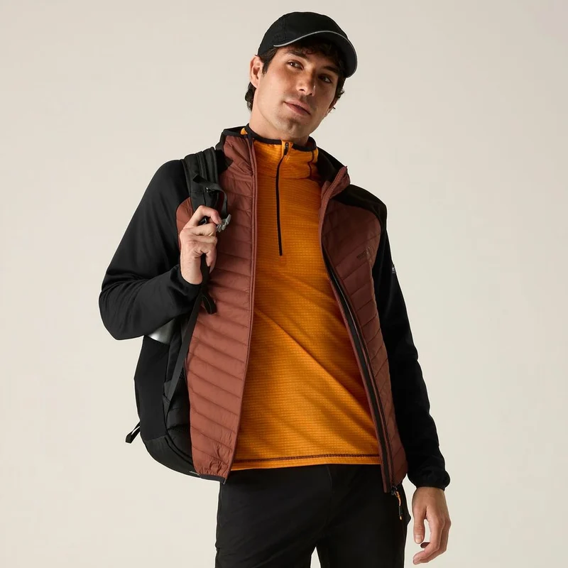 Regatta Andreson Herren Hybrid-Isolationsjacke burnt henna - black