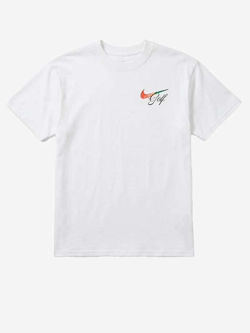 T-shirt bianca con grafica Golf