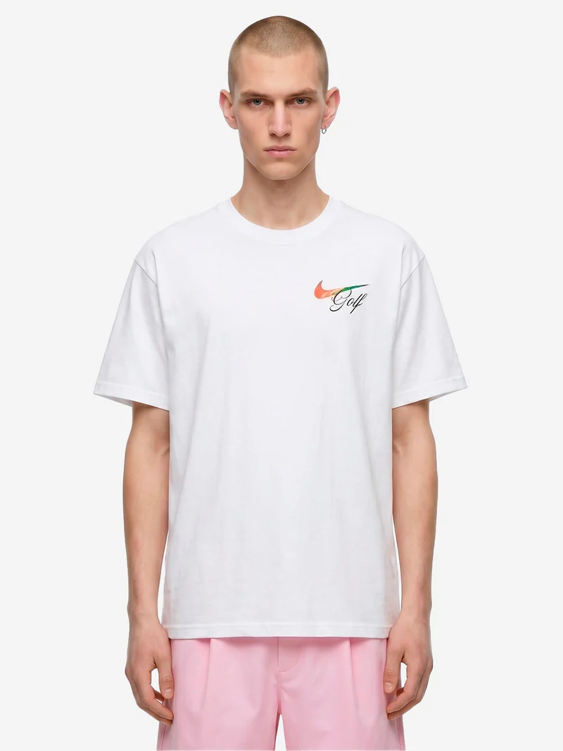 T-shirt bianca con grafica Golf