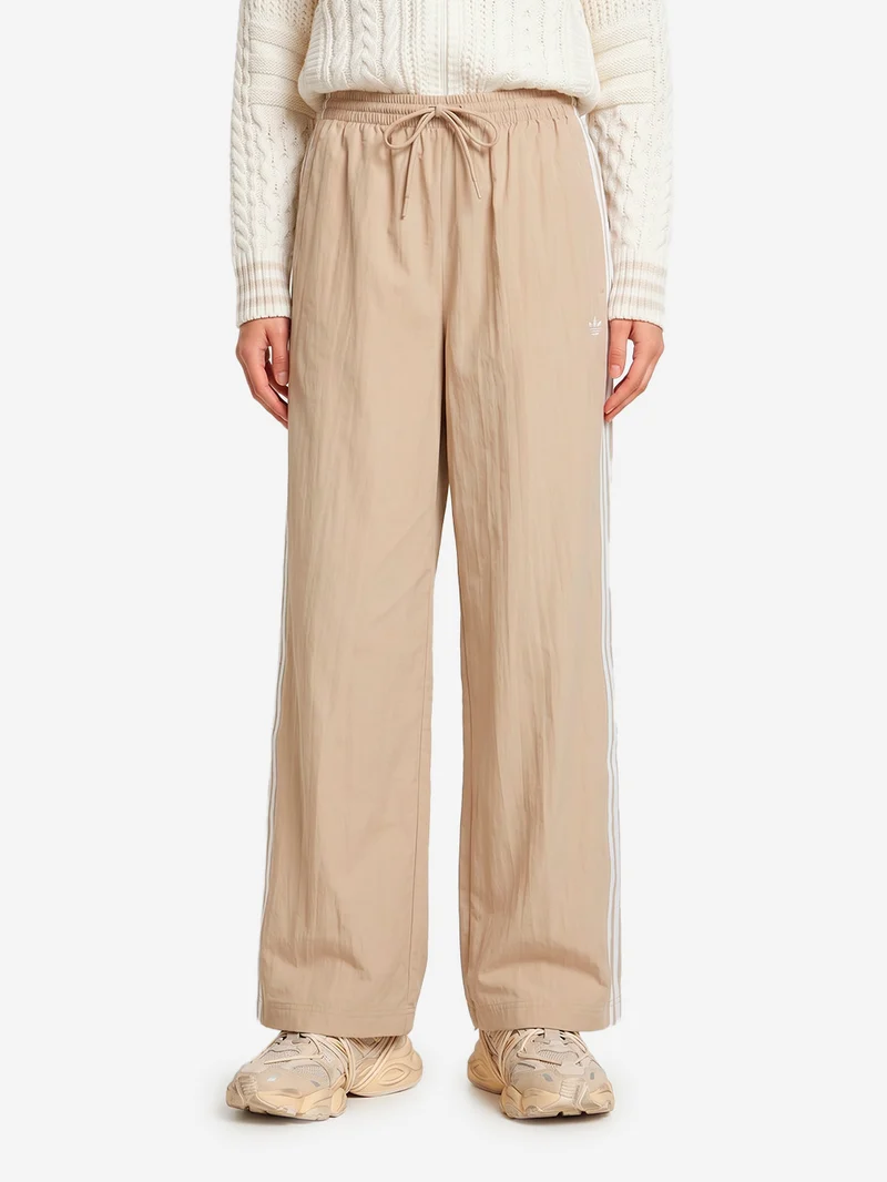 Pantaloni track beige Firebird con stripes bianche