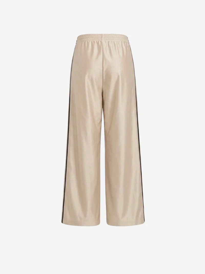 Pantaloni loose 'Firebird' beige con stripes nere