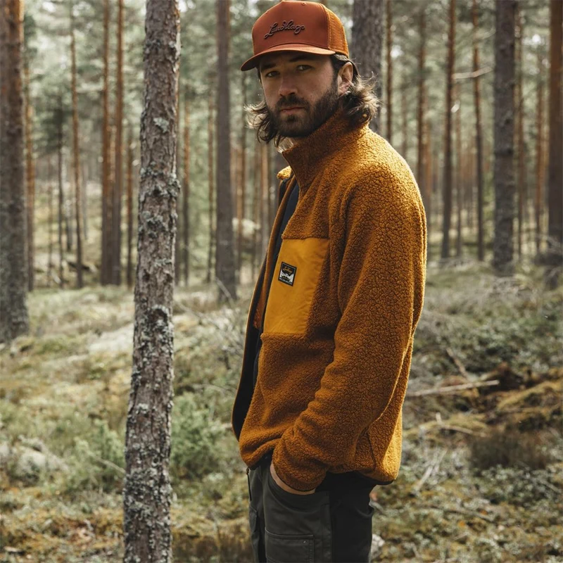 Lundhags Flok Pile Wool Fleece Men dark gold