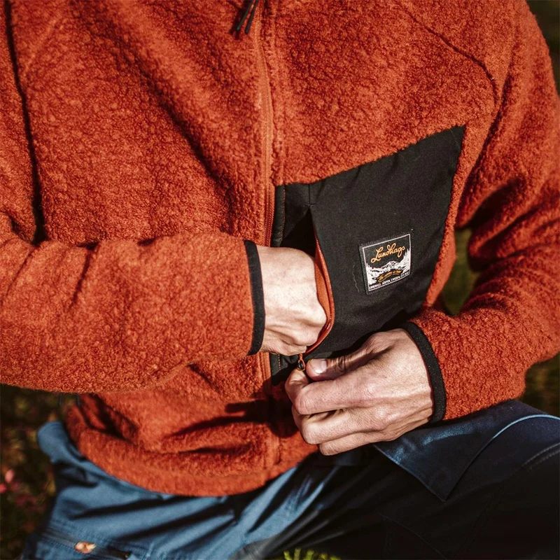 Lundhags Flok Pile Wool Fleece Men brick