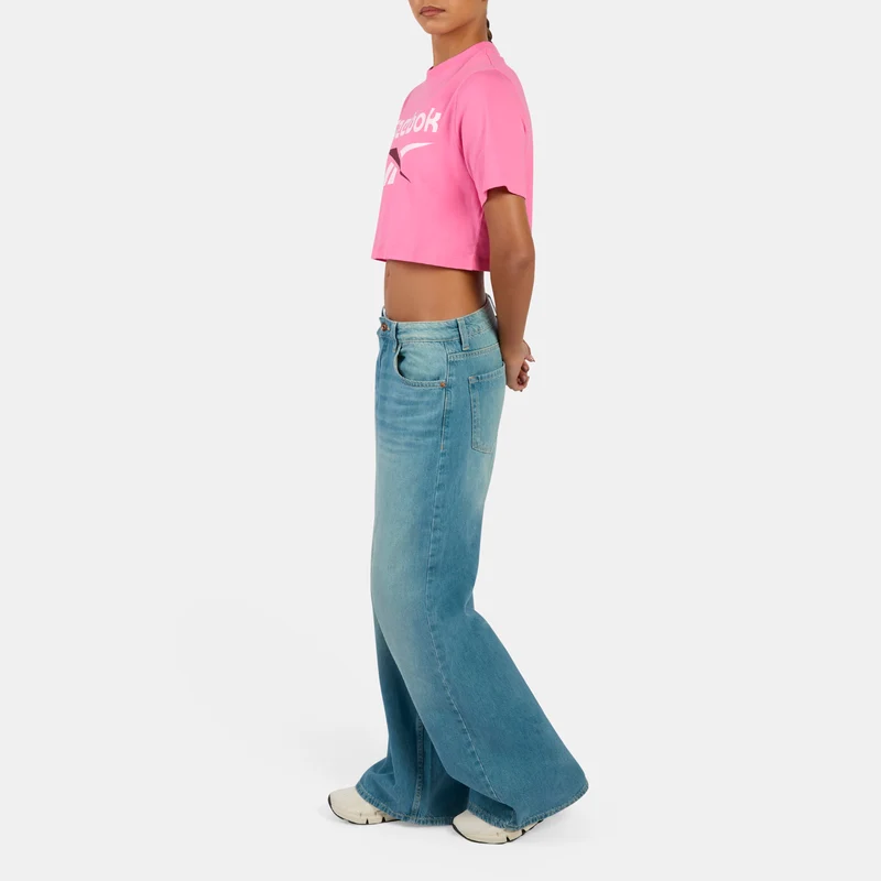Sadie 2 Colour Logo Women's Cropped T-Shirt