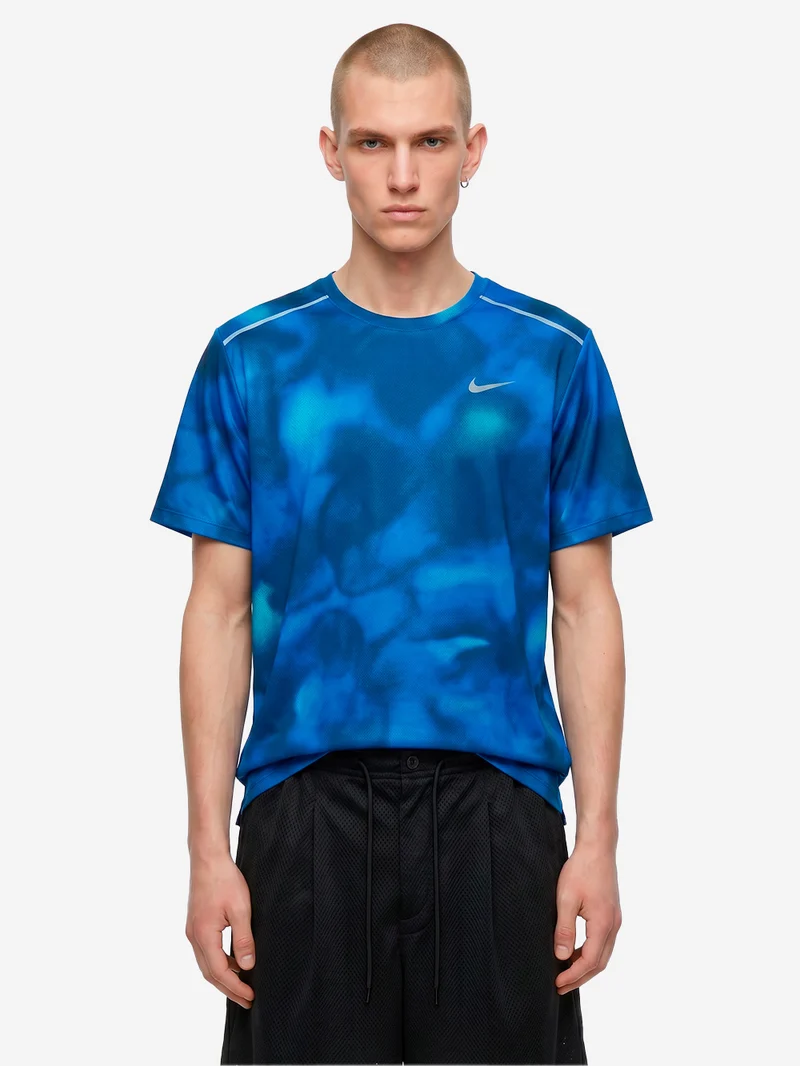 T-shirt blu a manica corta da running Dri-FIT UV
