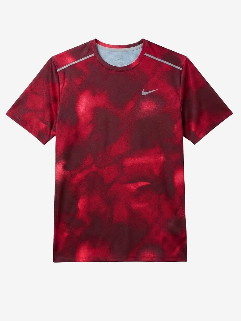 T-shirt rossa a manica corta da running Dri-FIT UV