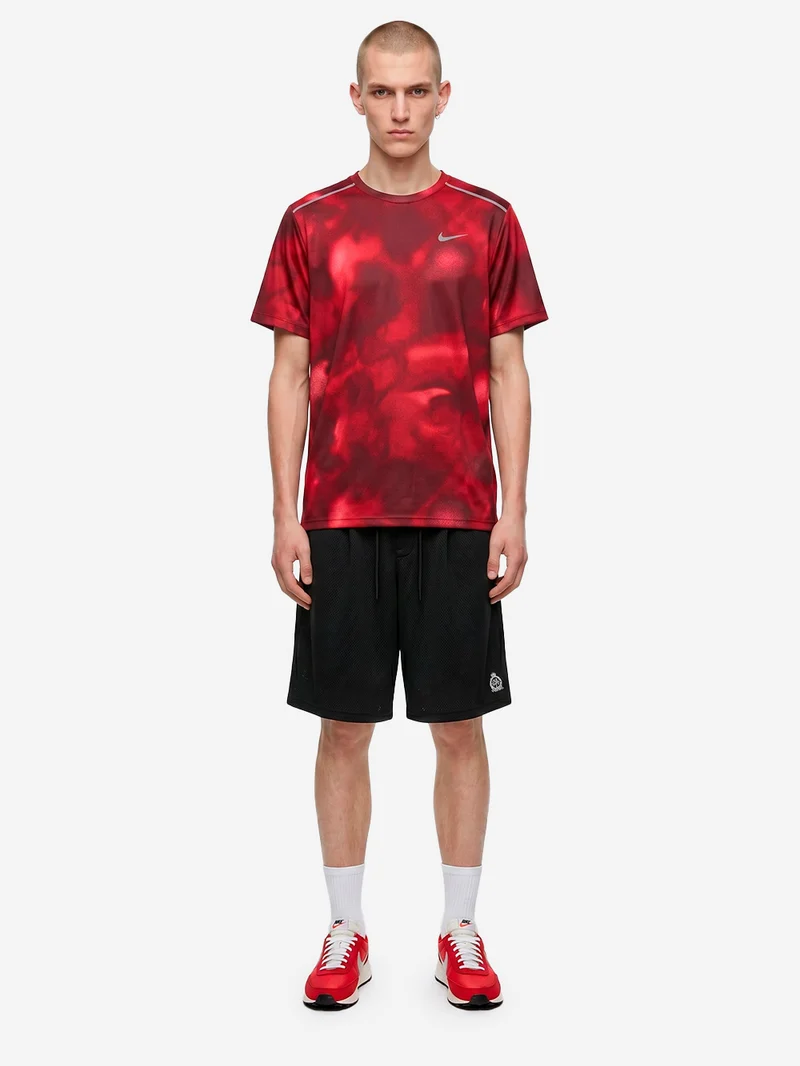T-shirt rossa a manica corta da running Dri-FIT UV
