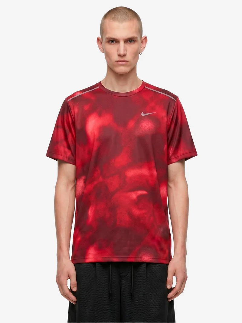 T-shirt rossa a manica corta da running Dri-FIT UV