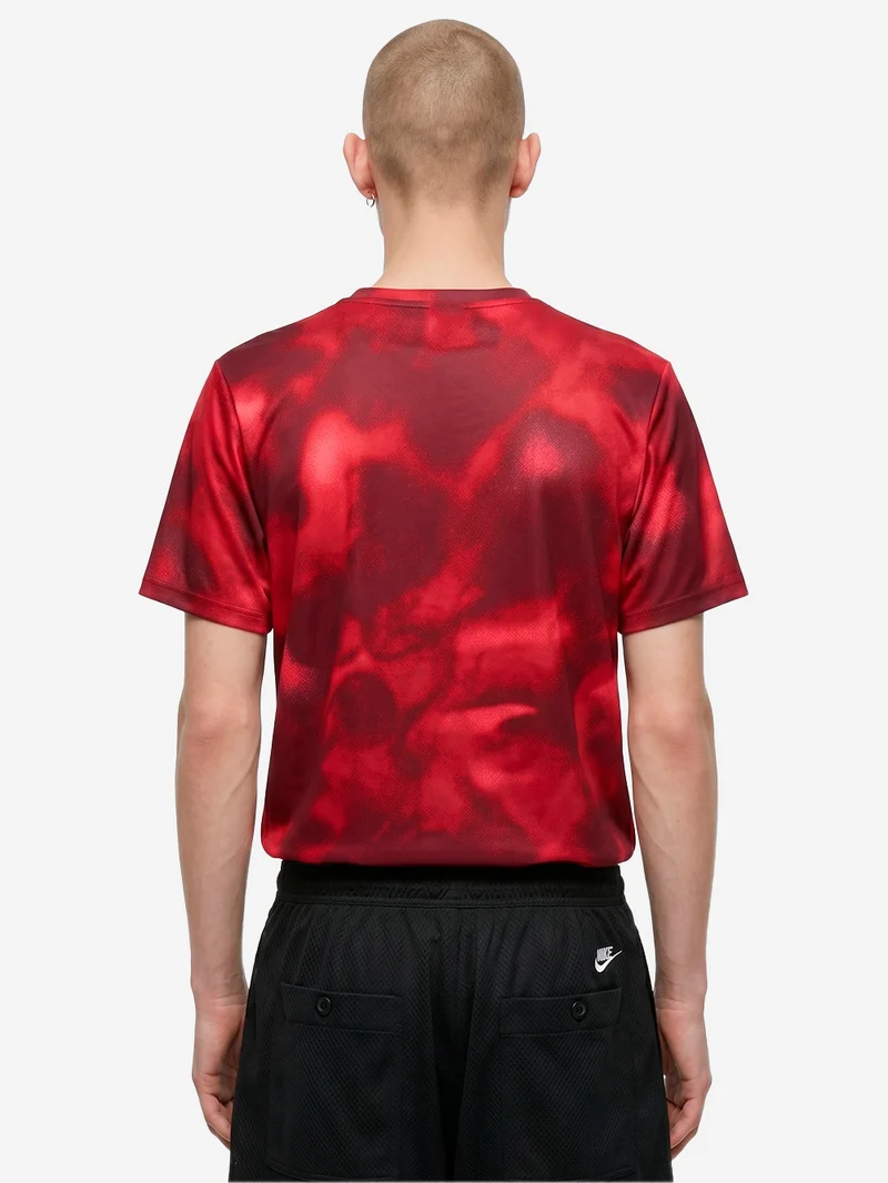 T-shirt rossa a manica corta da running Dri-FIT UV