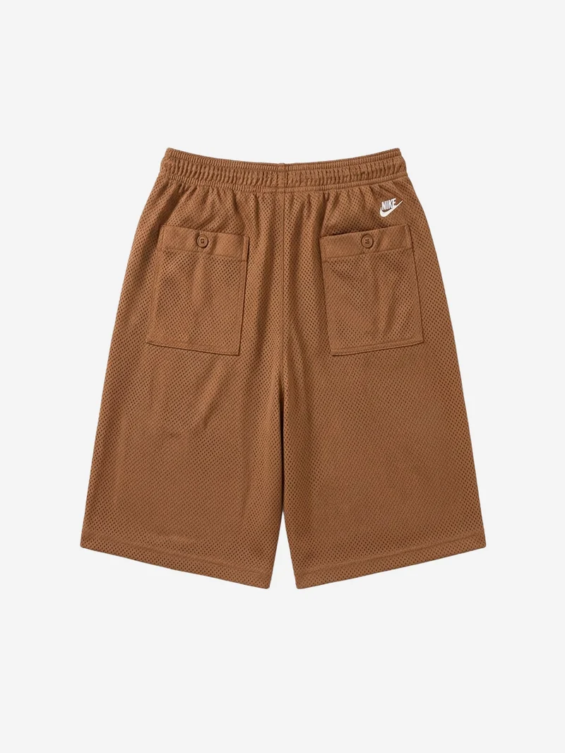 Shorts Club in mesh marrone