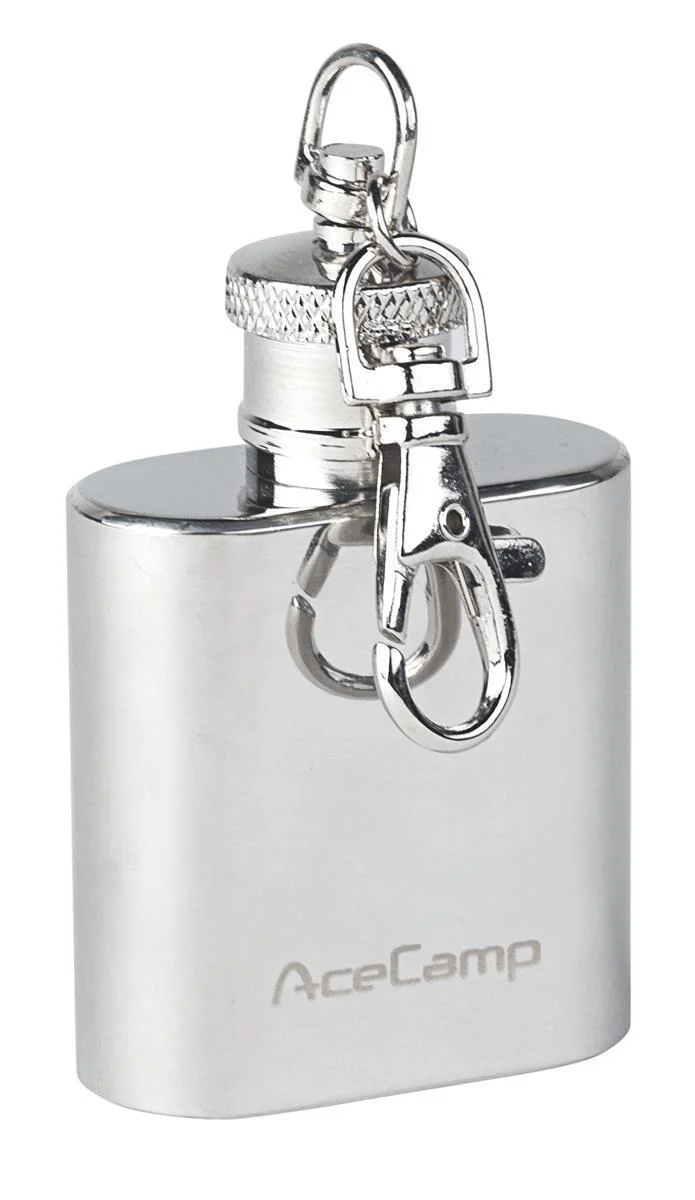 AceCamp Edelstahl Schlüsselanhänger Flachmann 30 ml