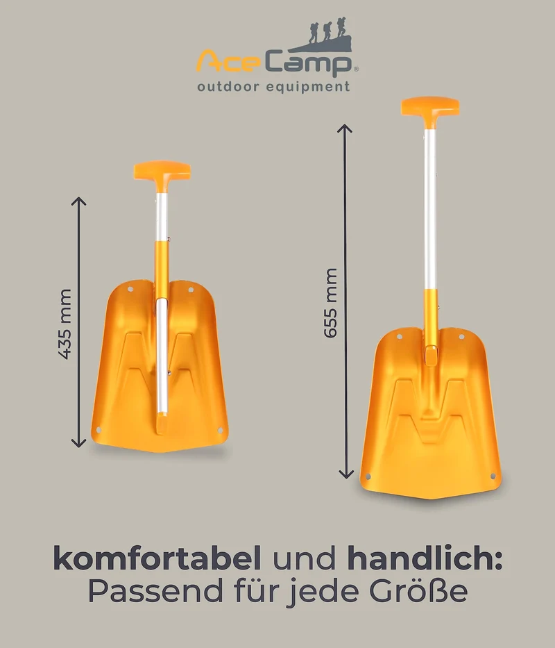 AceCamp faltbare Schneeschaufel aus Aluminium