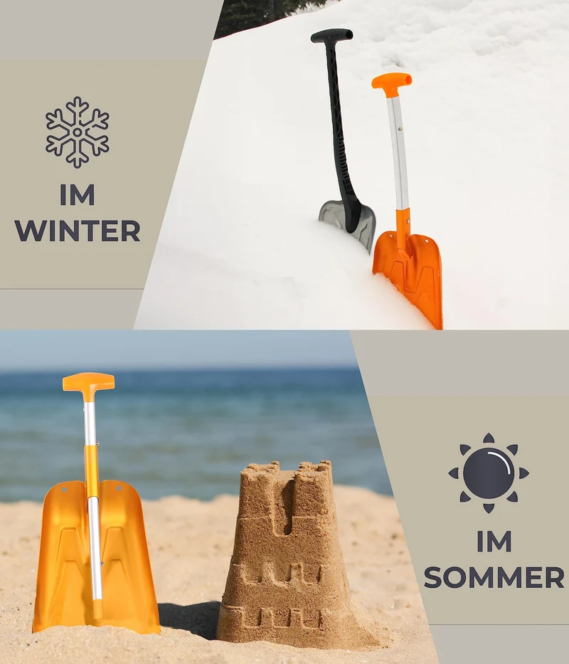 AceCamp faltbare Schneeschaufel aus Aluminium