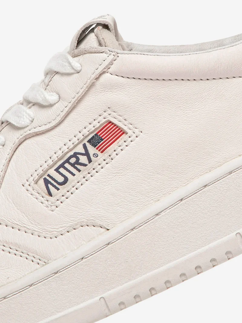 M Medalist Low in nappa super soft bianco ottico