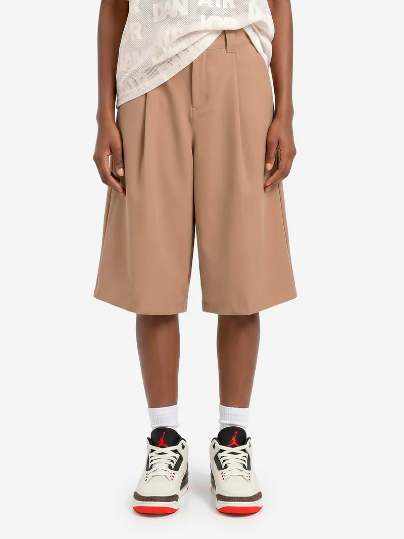 W Shorts marroni chino ampi