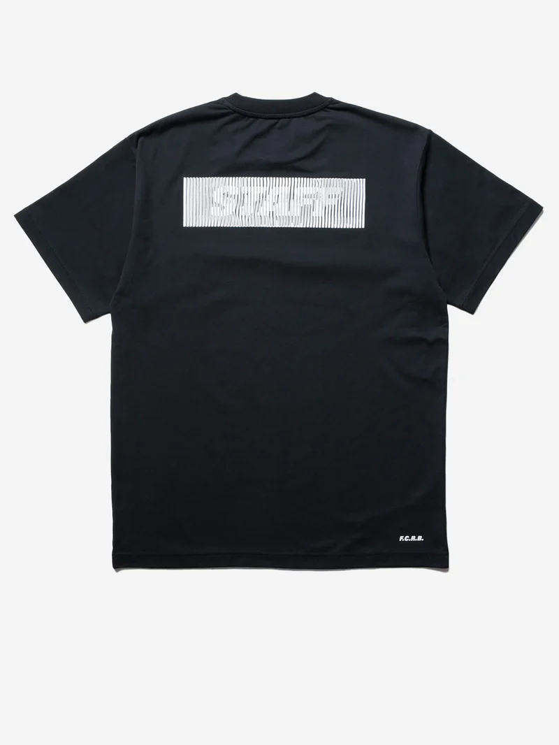 T-shirt nera 'Team Staff' con stampa lenticolare