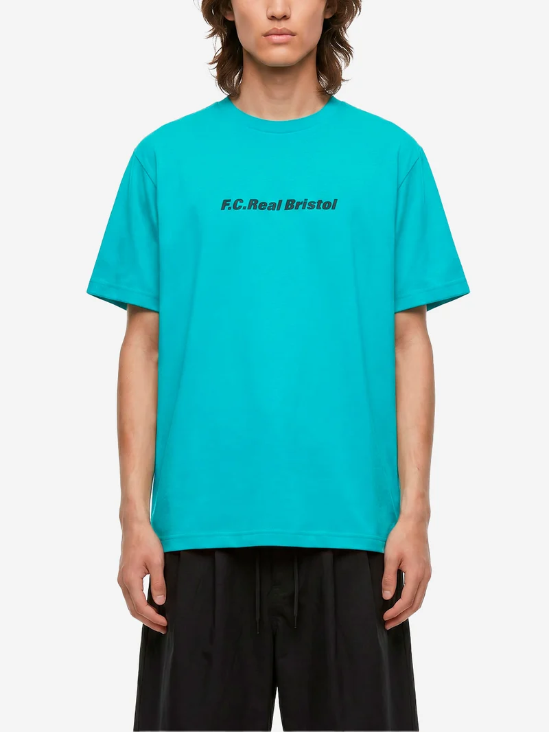 T-shirt azzurra 'Team Staff' con stampa lenticolare