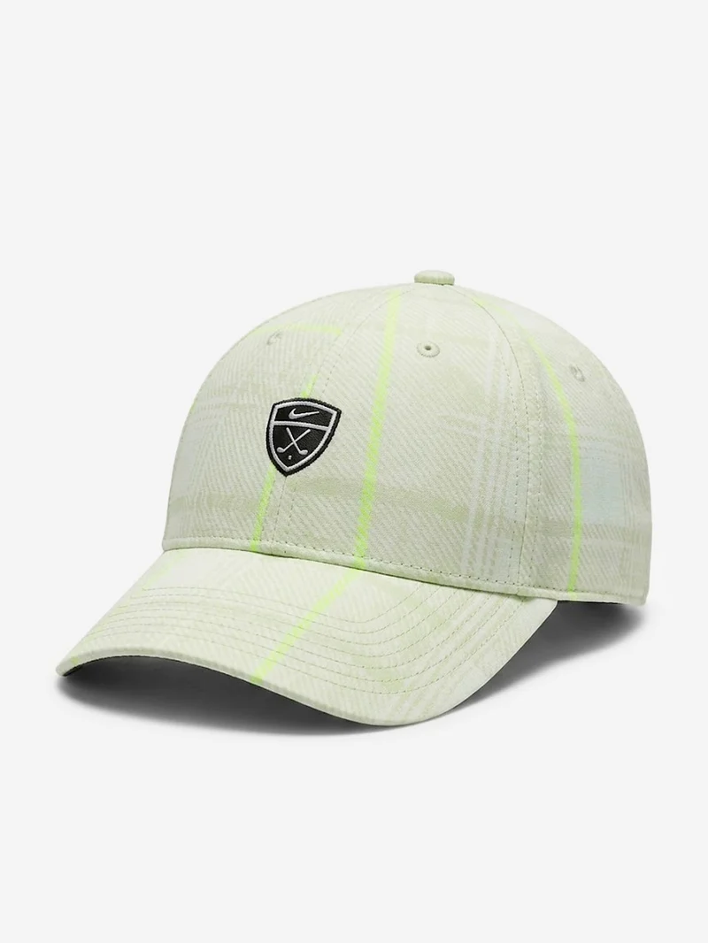Cappello da golf in tartan verde chiaro