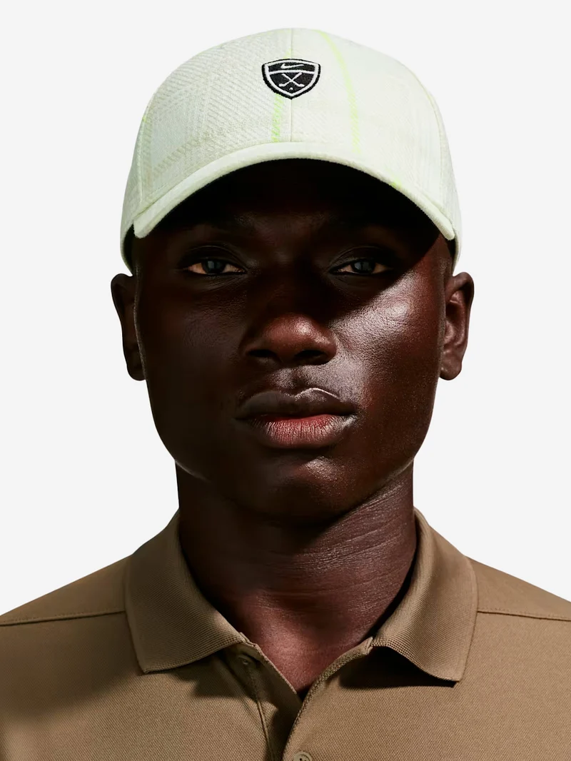 Cappello da golf in tartan verde chiaro