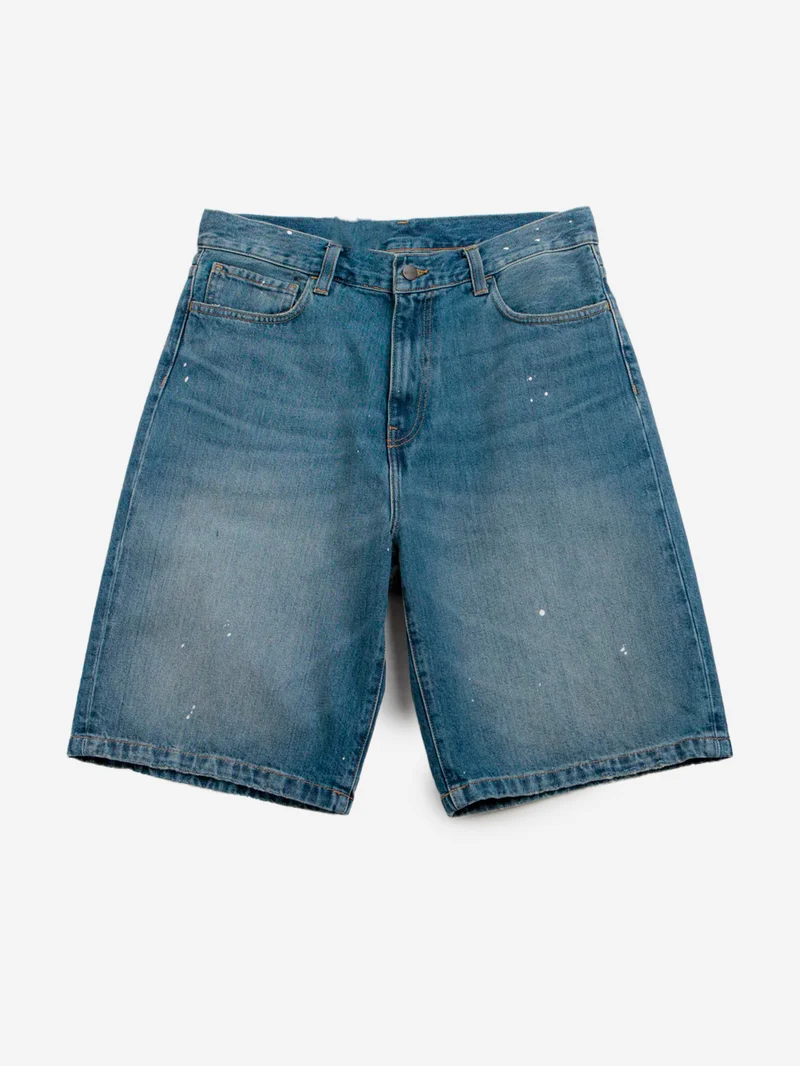 Shorts 'Landon' in denim blu lavaggio destroyed